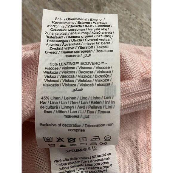 Vero Moda Pink Crop Top Hidden Side Zip Women’s Size Medium - Picture 5 of 5